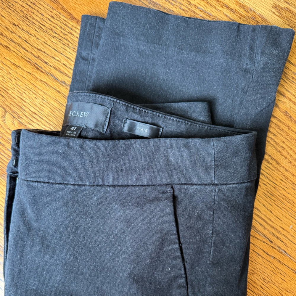 J. Crew Women’s Black Straight-Leg Pants